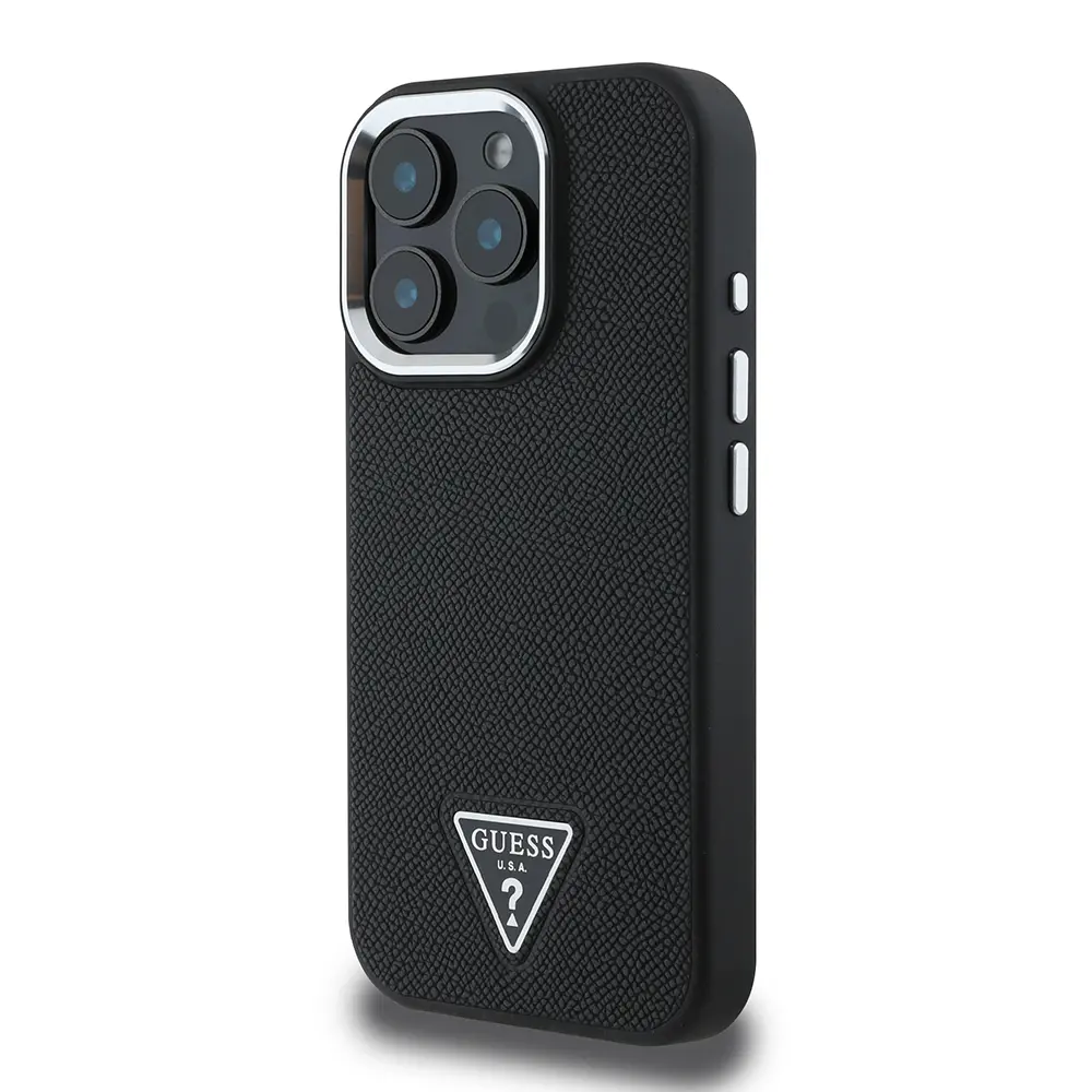 iPhone 14 Pro Max MagSafe Uyumlu Kılıf - Guess Grained Triangle