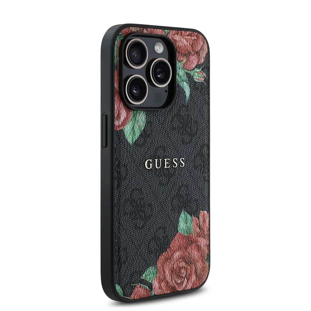 iPhone 14 Pro Max MagSafe Uyumlu Lisanslı Kılıf - Guess Gül Baskılı