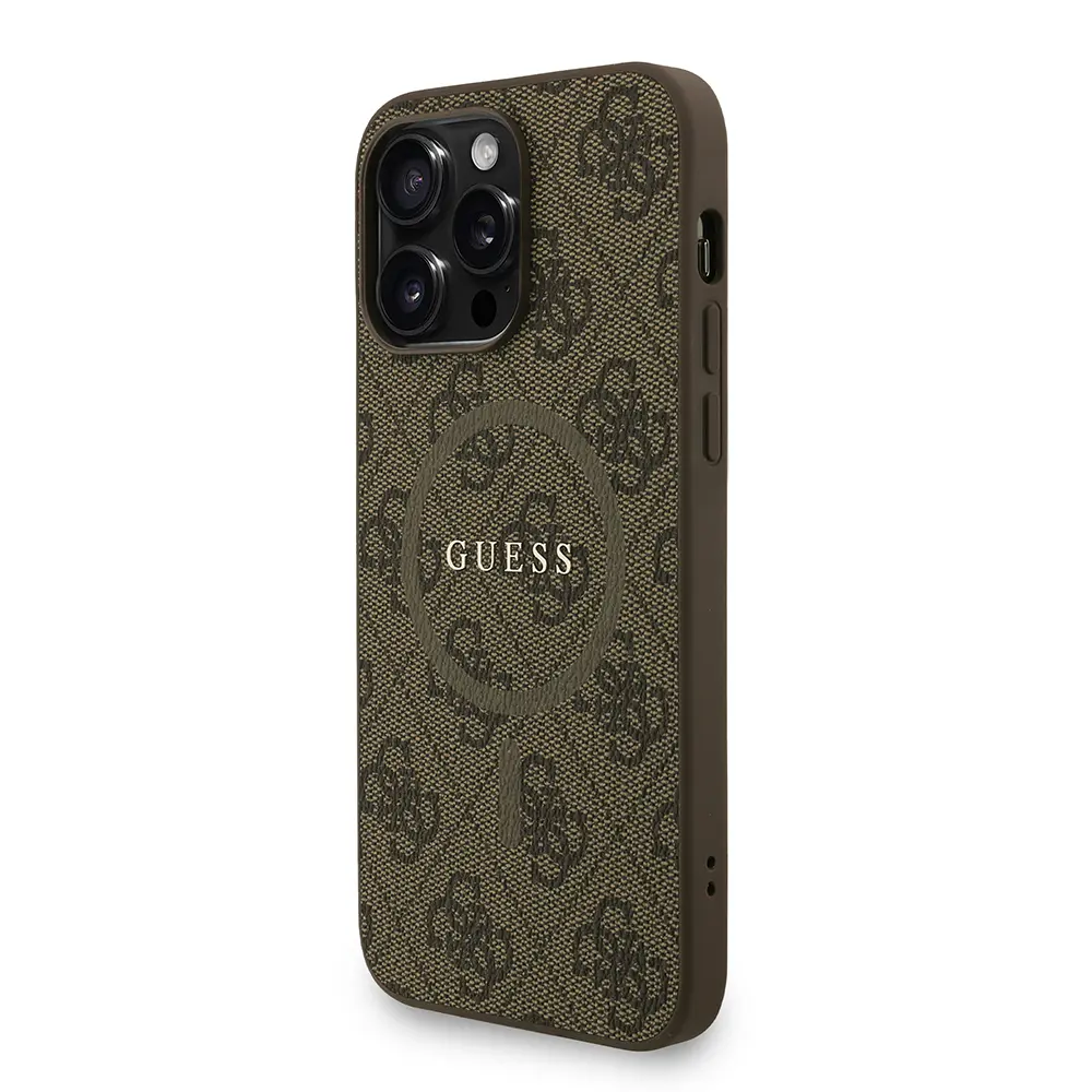 iPhone 14 Pro Max MagSafe Uyumlu PU Deri Kılıf - Guess Bilek Askılı