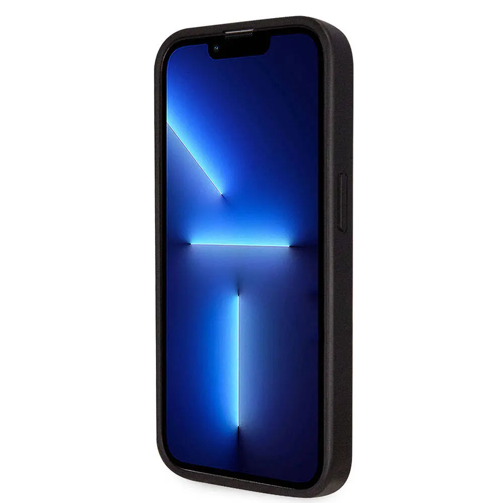 iPhone 14 Pro Max Kılıf, Lisanslı PU Deri Taşlı Üçgen Logo - Guess 4G
