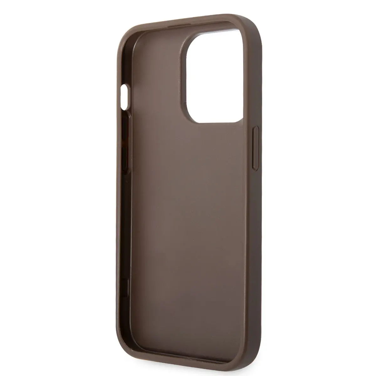iPhone 14 Pro Max PU Deri Kılıf, Büyük Metal Logo - Guess