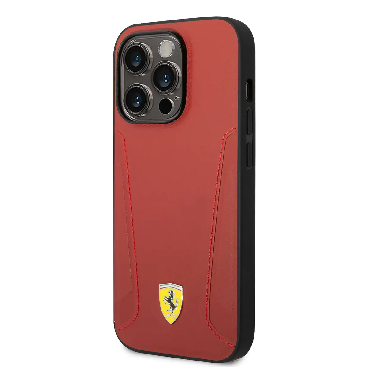 iPhone 14 Pro Max MagSafe Uyumlu Deri Kenarlı Kılıf - Ferrari