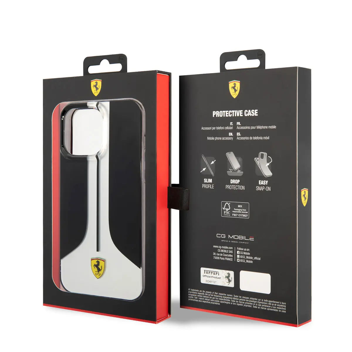 iPhone 14 Pro ve 14 Pro Max Ferrari 296 Çizgili Lisanslı Kılıf