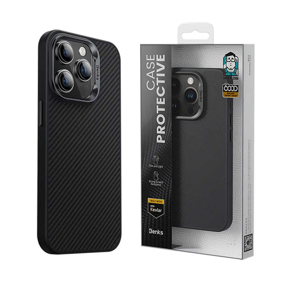 iPhone 14 Pro Max MagSafe Uyumlu Kevlar Kılıf - Benks Hybrid ArmorPro