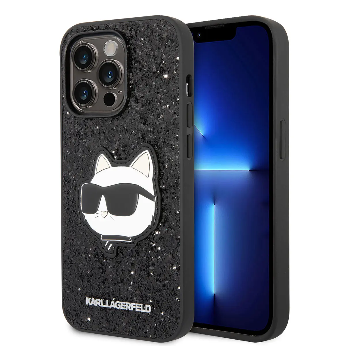 iPhone 14 Pro Max Taşlı Choupette Desenli Kılıf - Karl Lagerfeld