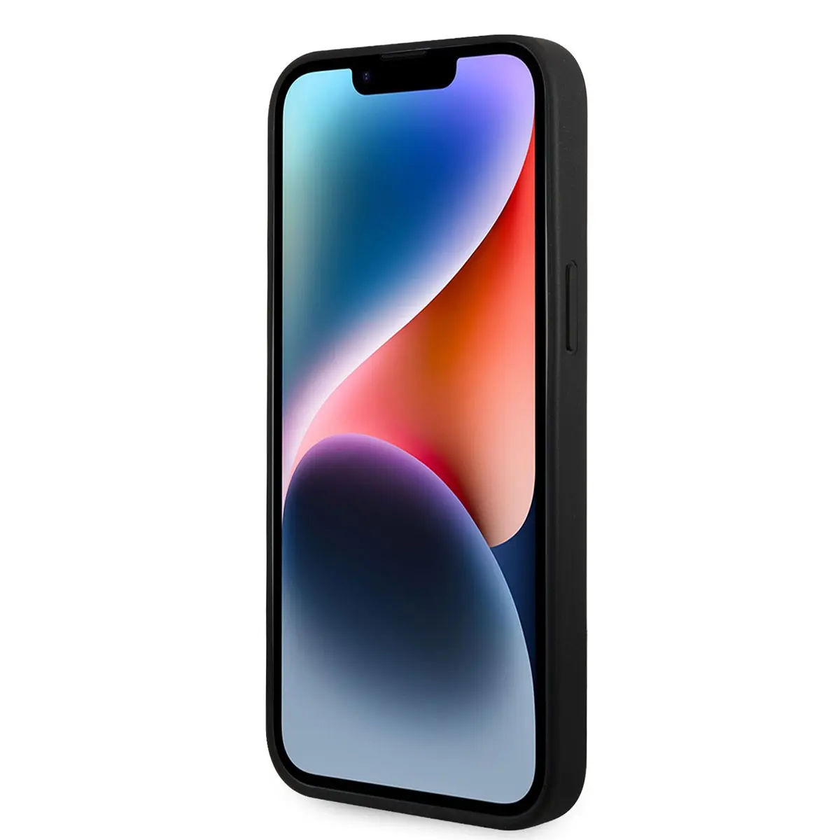 iPhone 14 Pro Max Suni Deri Şerit Dizayn Kılıf - Karl Lagerfeld