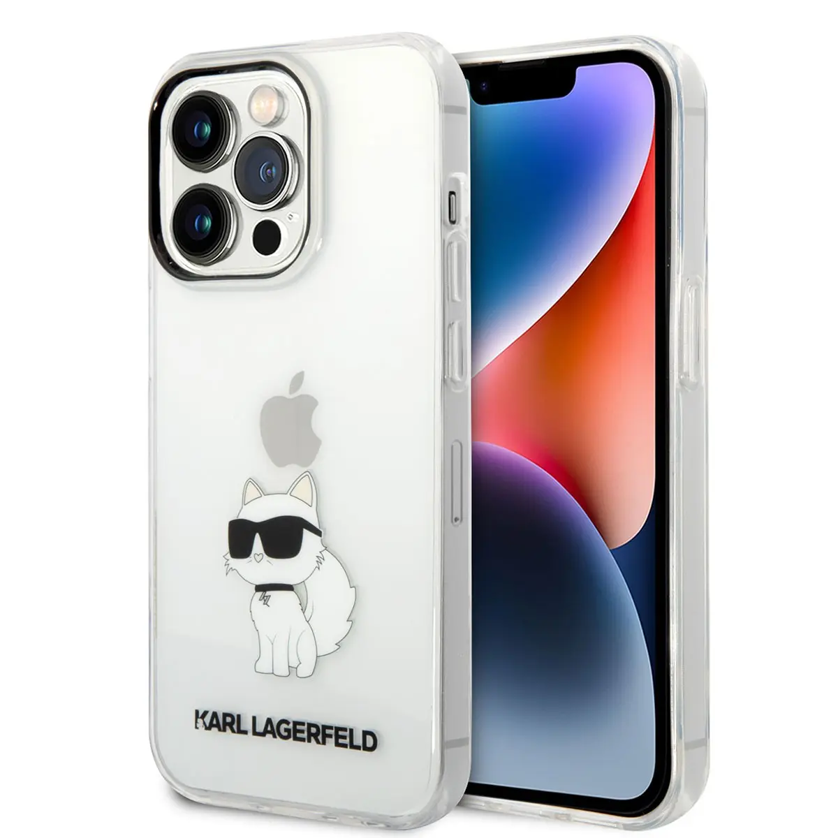 iPhone 14 Pro Max Şeffaf Kılıf, Choupette Desenli - Karl Lagerfeld