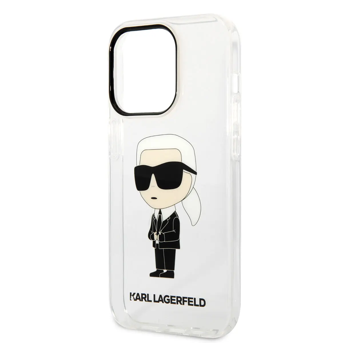 iPhone 14 Pro Max Şeffaf Kılıf - Karl Lagerfeld İkonik Karl Tasarım