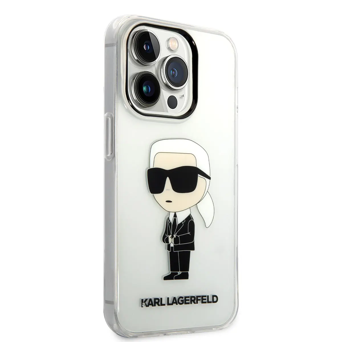 iPhone 14 Pro Max Şeffaf Kılıf - Karl Lagerfeld İkonik Karl Tasarım