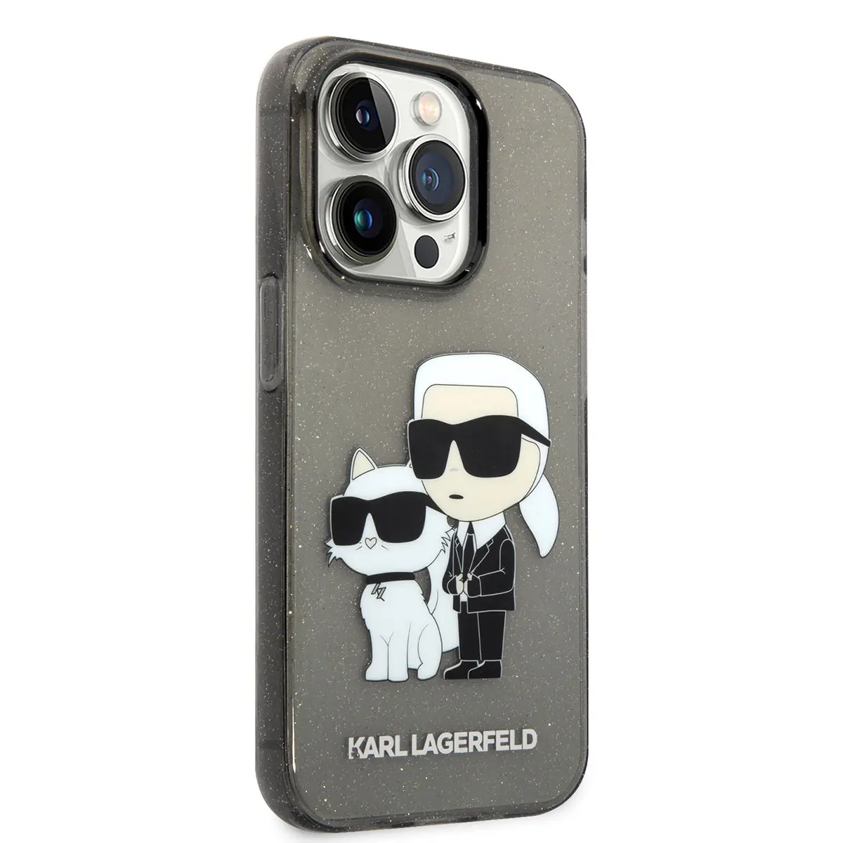 iPhone 14 Pro Max Şeffaf Simli Kılıf - Karl Lagerfeld K&C