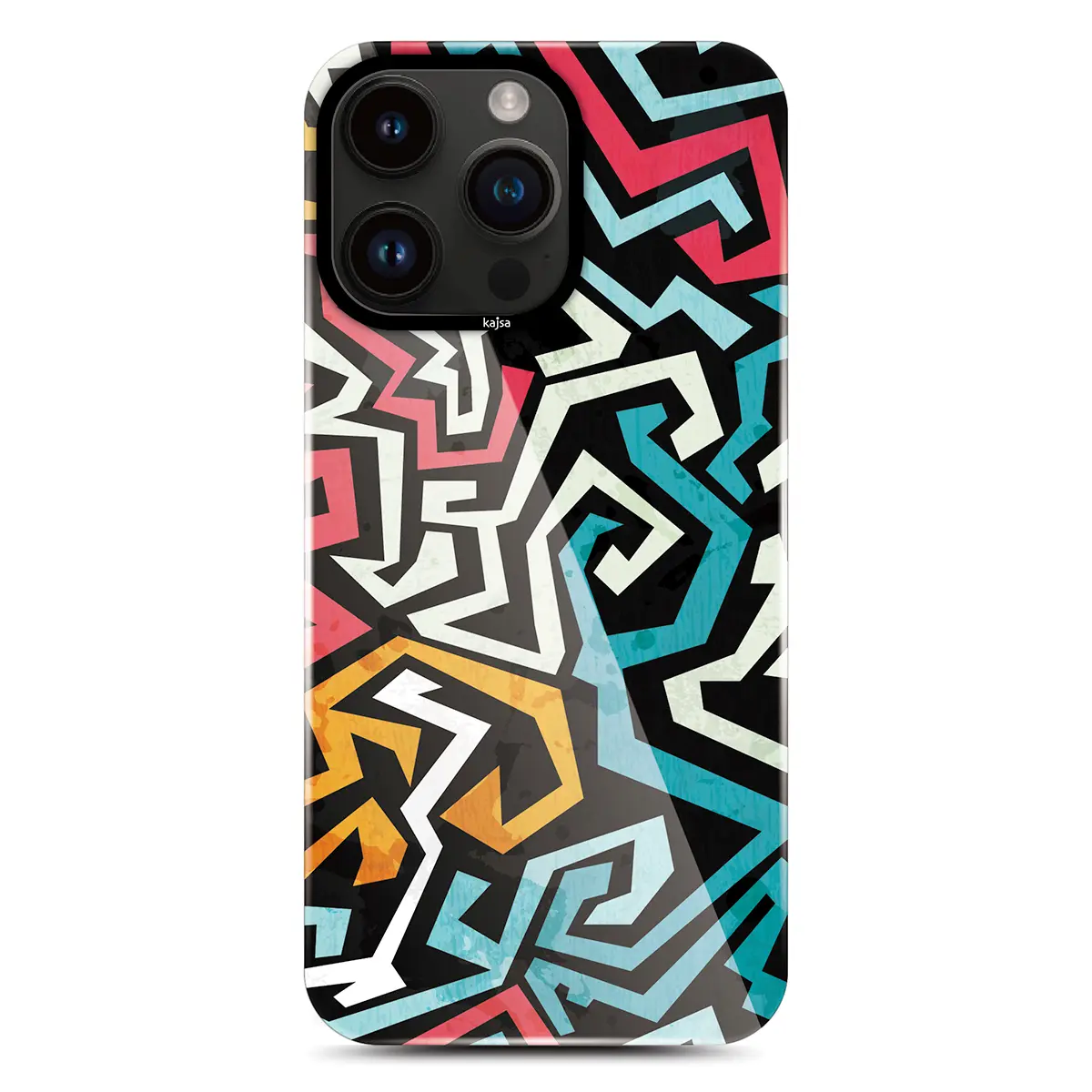 iPhone 14 Pro Max HD Desenli Kılıf - Kajsa Shield Plus Grafiti