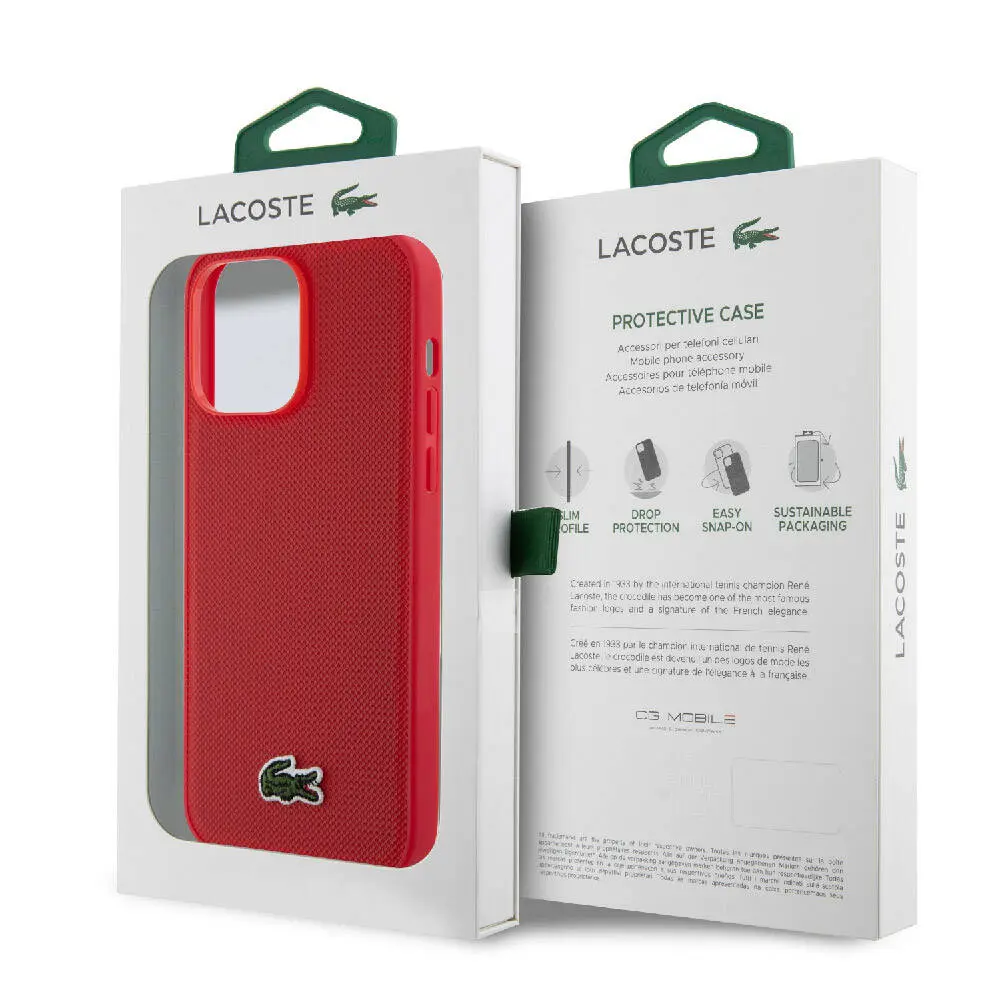 iPhone 14 Pro Max PU Pike Desenli Kılıf - Lacoste Lisanslı