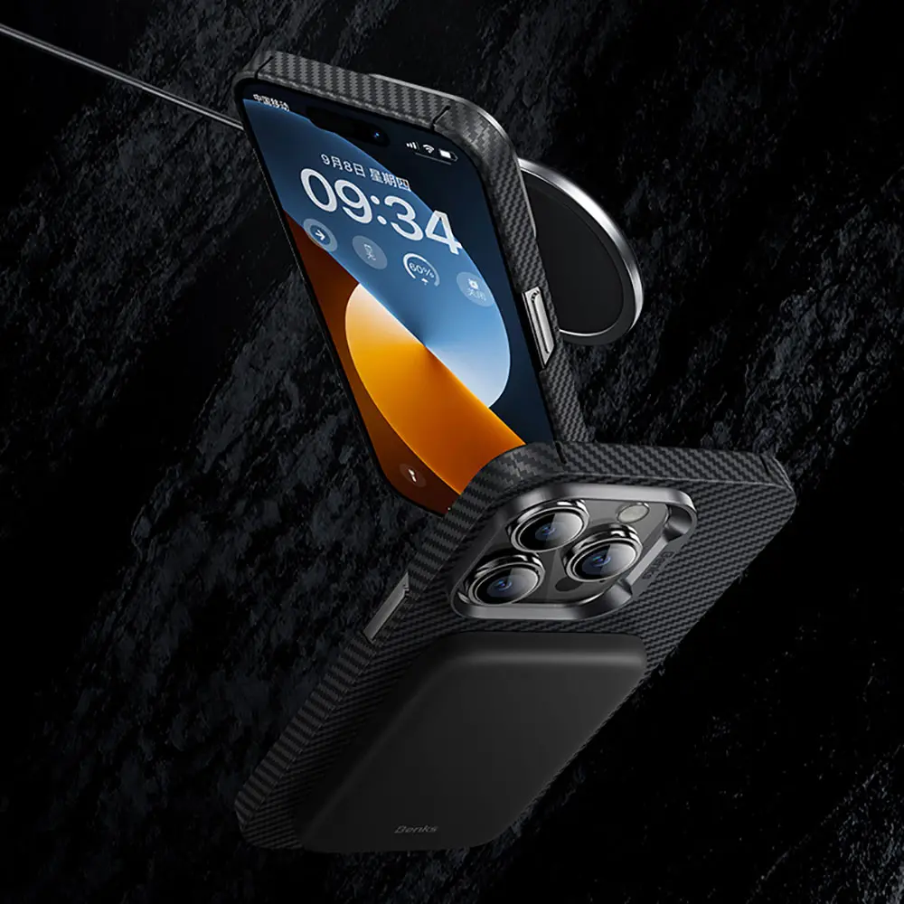 iPhone 14 Pro Max MagSafe Uyumlu Kevlar Kılıf - Benks 600D Essential