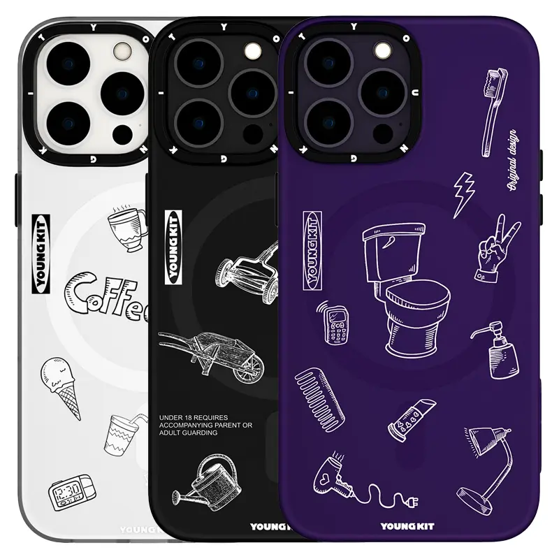 iPhone 14 Pro Max MagSafe Uyumlu Desenli Kılıf - Youngkit Plaything