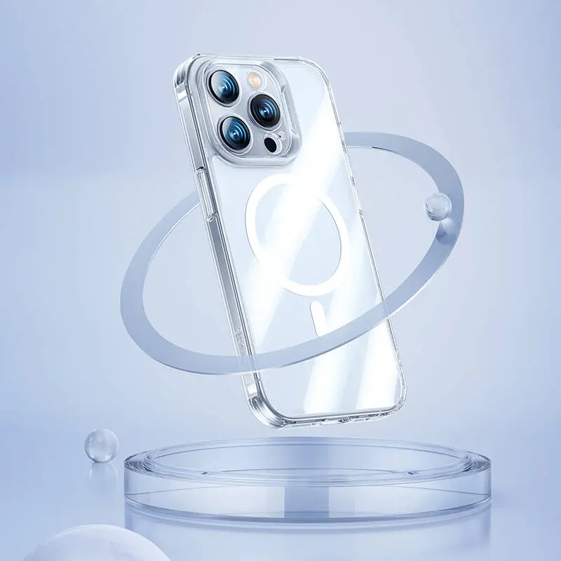 iPhone 14 Pro Max MagSafe Uyumlu Kamera Korumalı Şeffaf Kılıf - Benks Corning Glass