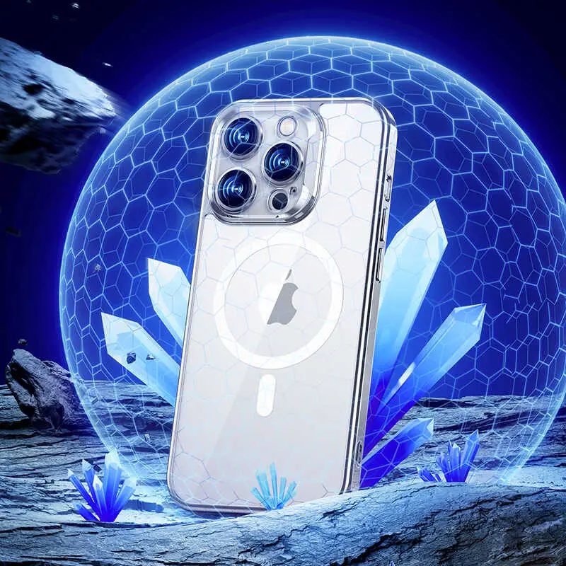 iPhone 14 Pro Max MagSafe Uyumlu Cam Arka Yüzeyli Kılıf - Benks Electroplated