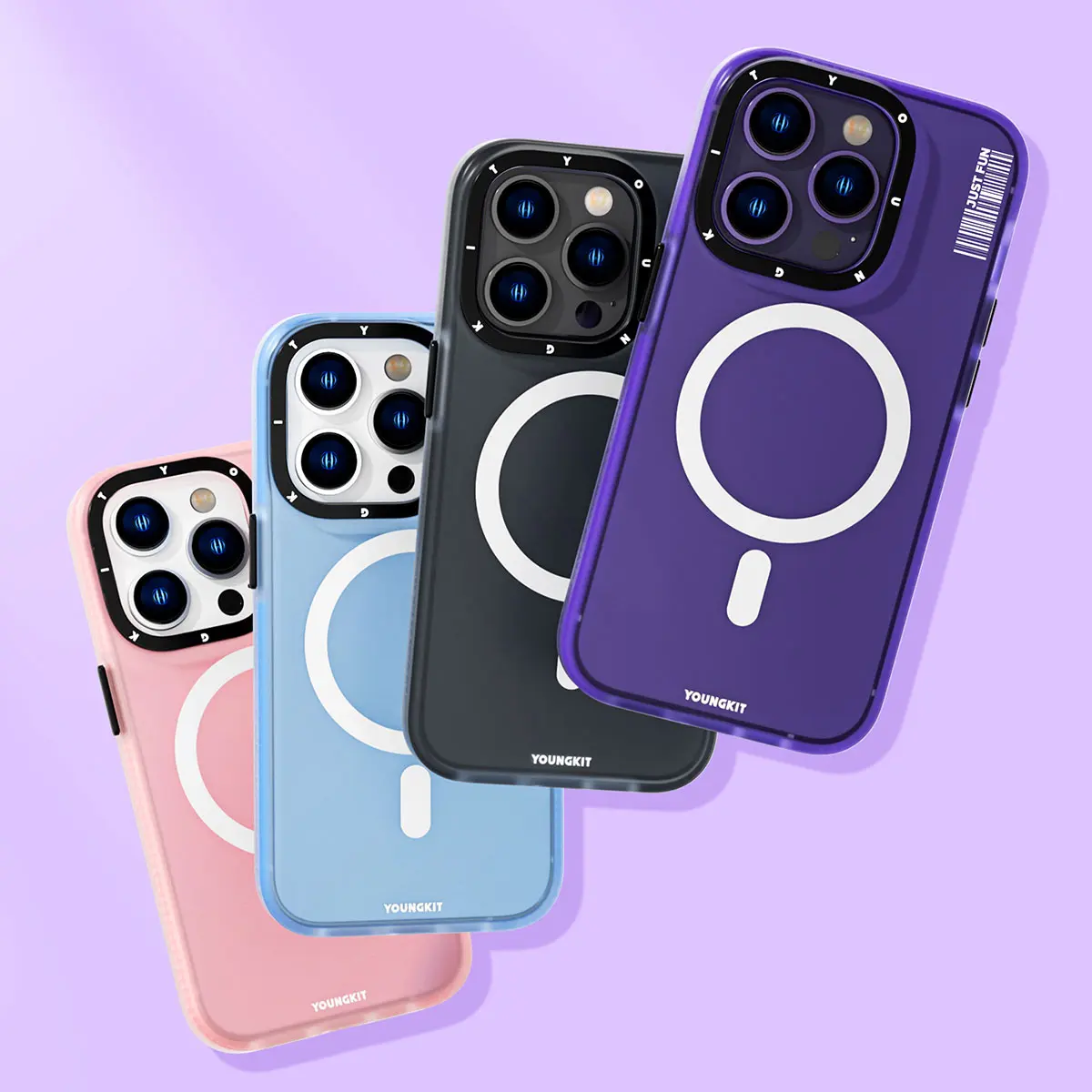 iPhone 14 Pro Max MagSafe Uyumlu Şeffaf Kılıf - Youngkit Colored Sand