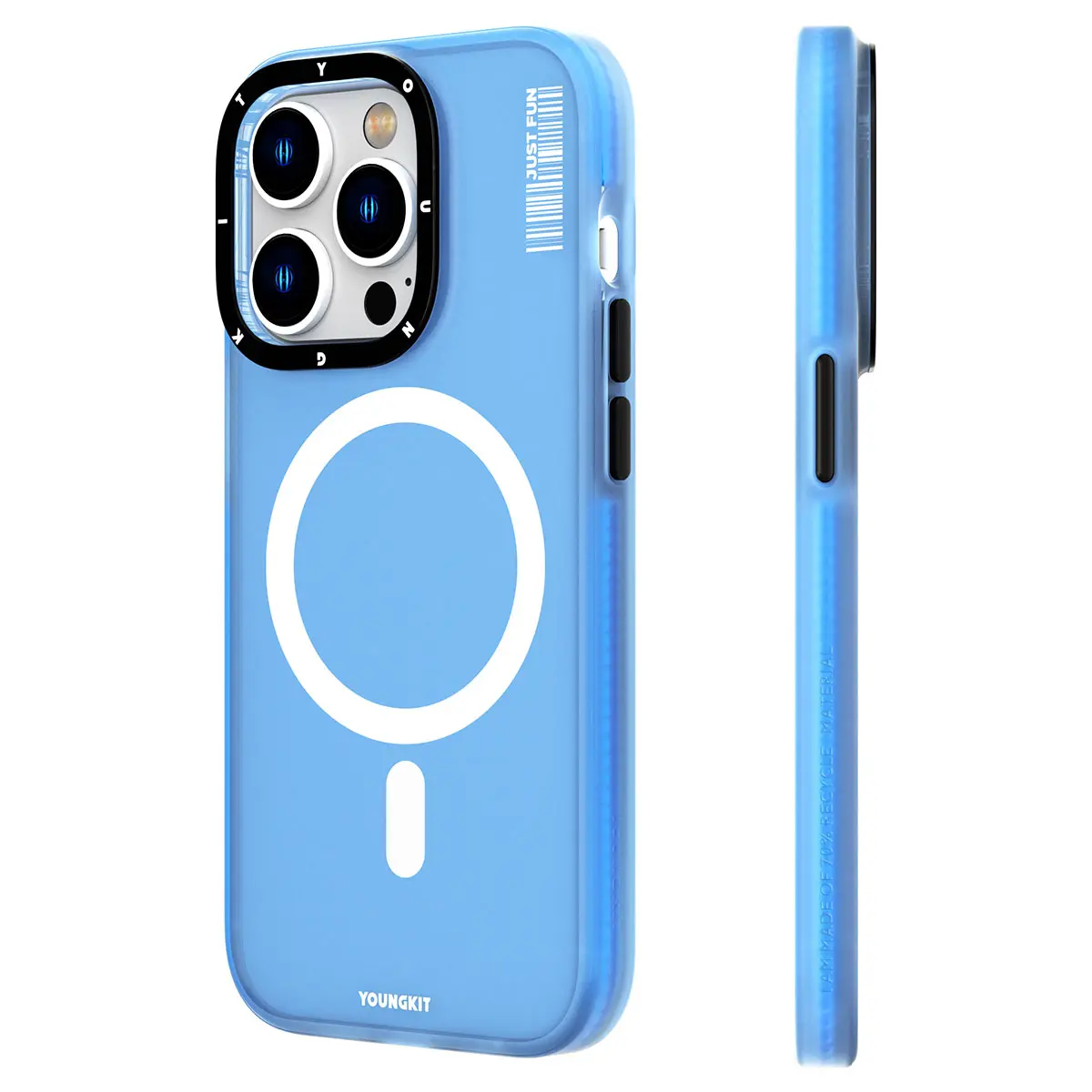 iPhone 14 Pro Max MagSafe Uyumlu Şeffaf Kılıf - Youngkit Colored Sand