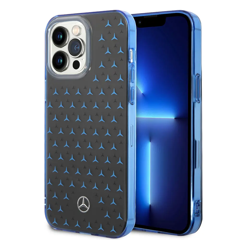 iPhone 14 Pro Max Çift Katmanlı Yıldız Desenli Kılıf - Mercedes Benz