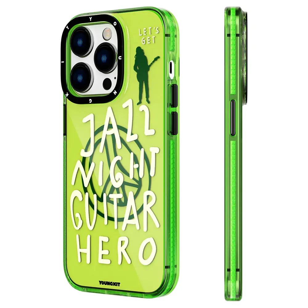 iPhone 14 Pro Max Şeffaf Yazı Temalı Kılıf - YoungKit Jazz Serisi