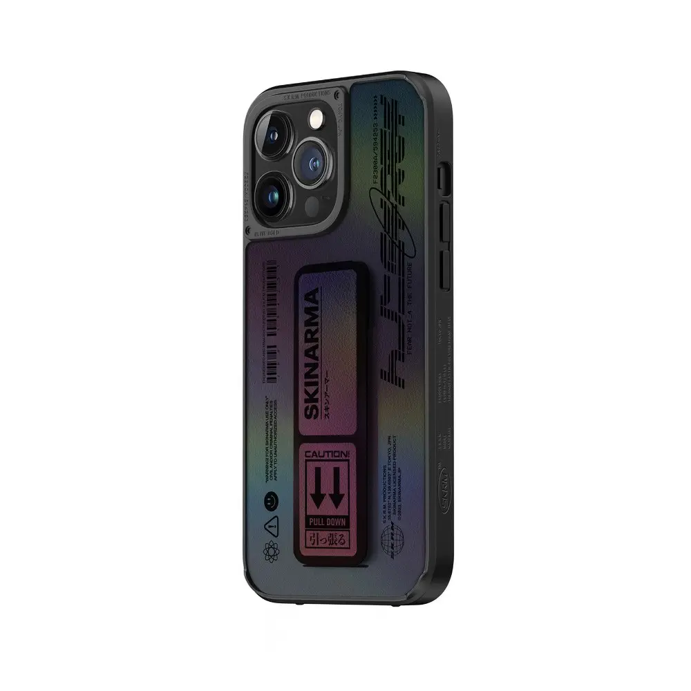 iPhone 14 Pro Max Standlı Deri Görünümlü Kılıf - Skinarma Kira Kobai