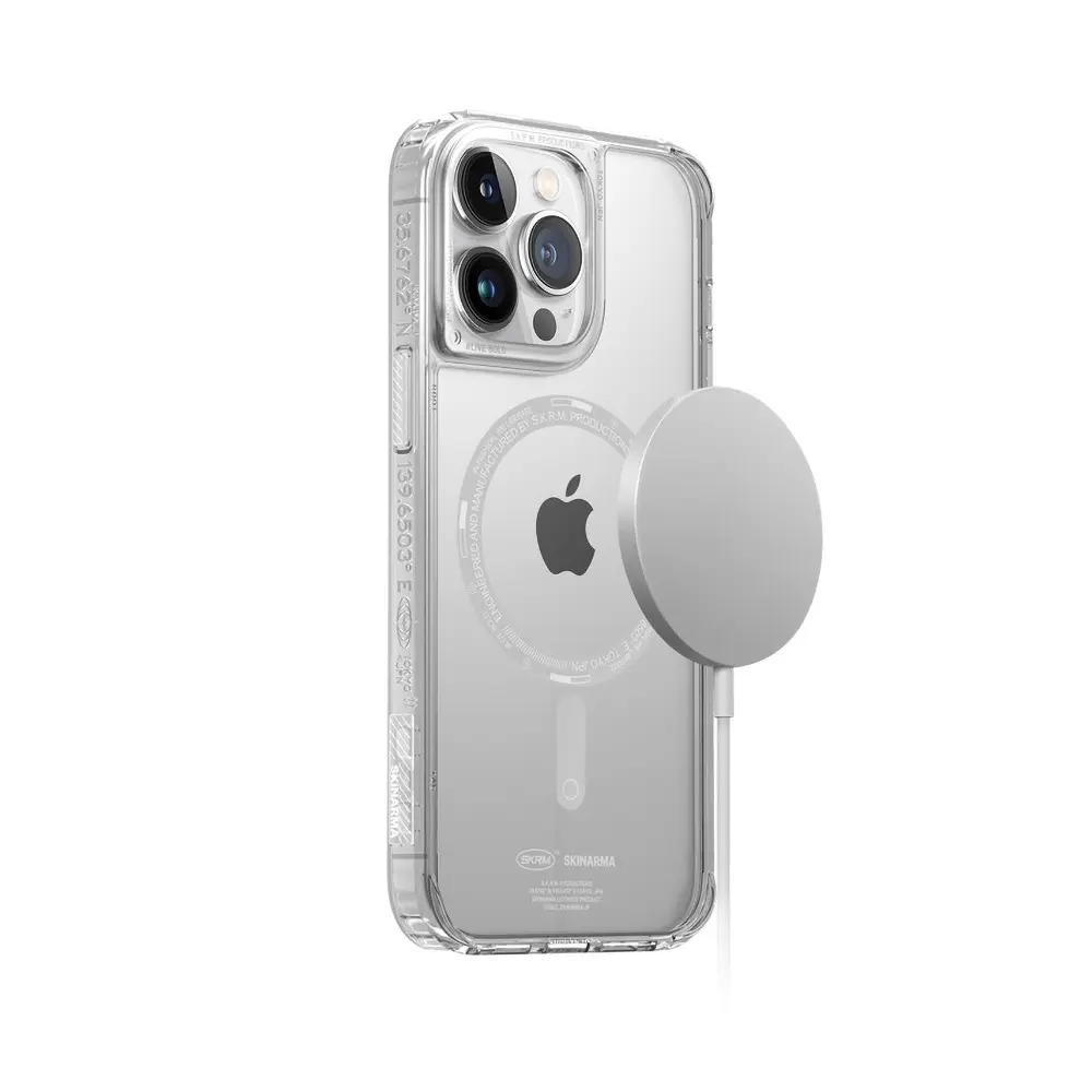 iPhone 14 Pro Max MagSafe Uyumlu Şeffaf Kılıf - Skinarma Saido