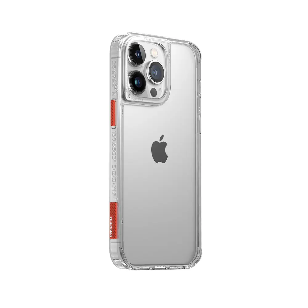 iPhone 14 Pro Max Şeffaf Airbag Tasarımlı Kılıf - Skinarma Saido