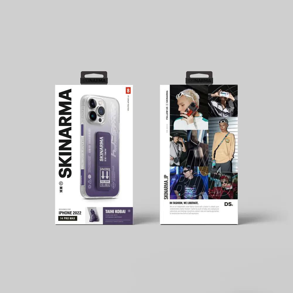 iPhone 14 Pro Max Standlı Şeffaf Kılıf - Skinarma Taihi Kobai