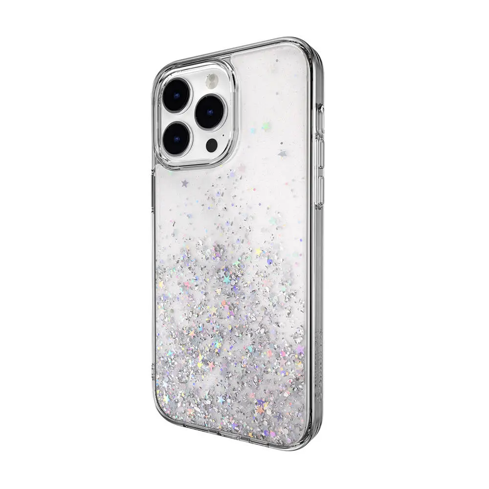 iPhone 14 Pro Max Şeffaf Simli Kılıf - Switcheasy Starfield