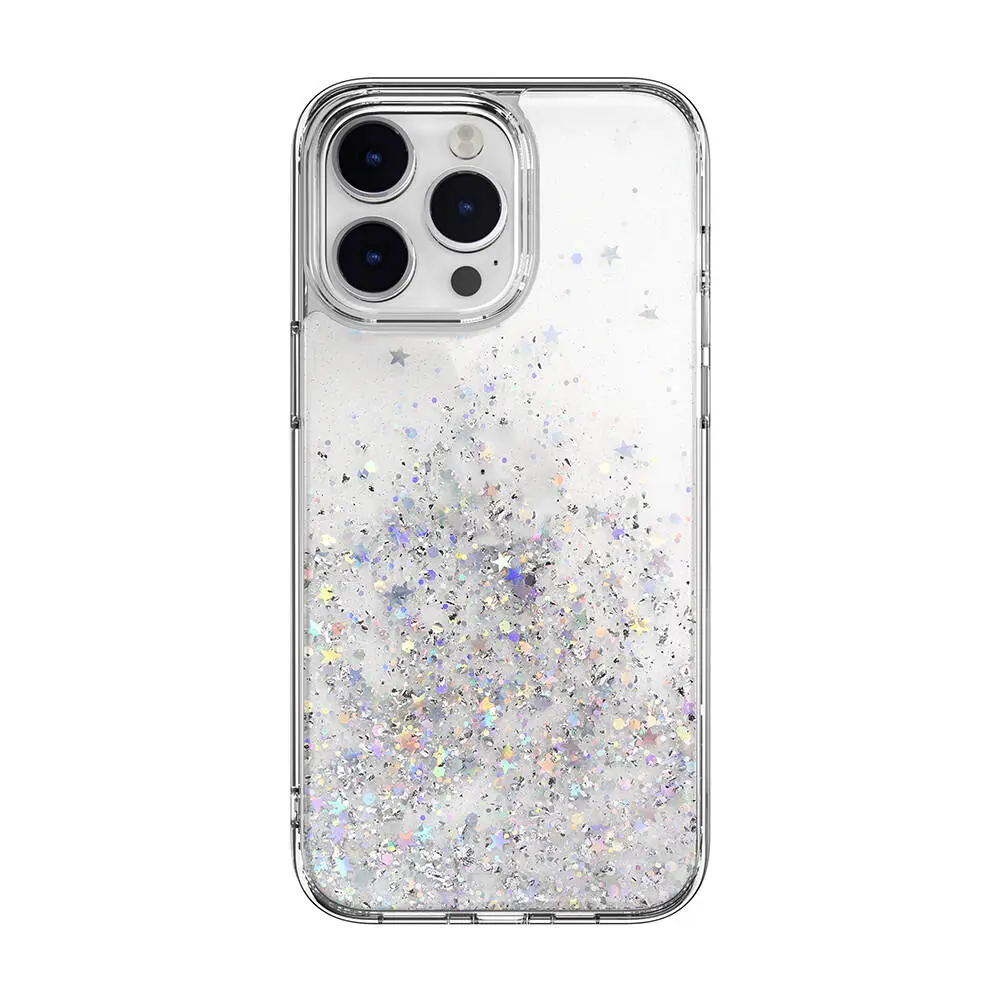 iPhone 14 Pro Max Şeffaf Simli Kılıf - Switcheasy Starfield