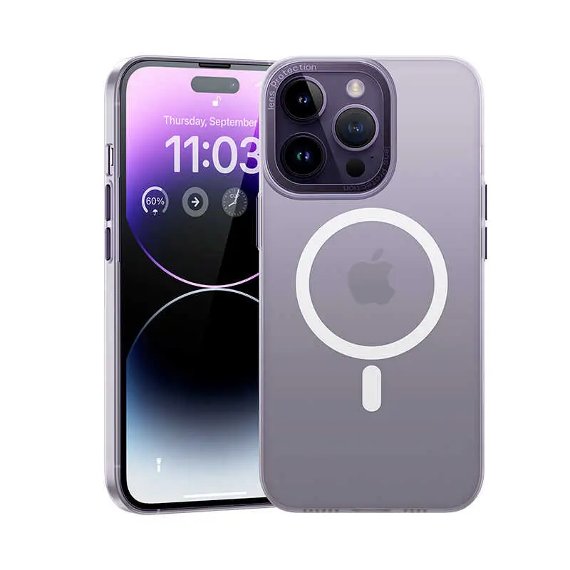 iPhone 14 Pro Max MagSafe Uyumlu Mat Kılıf - Benks Magnetic Haze