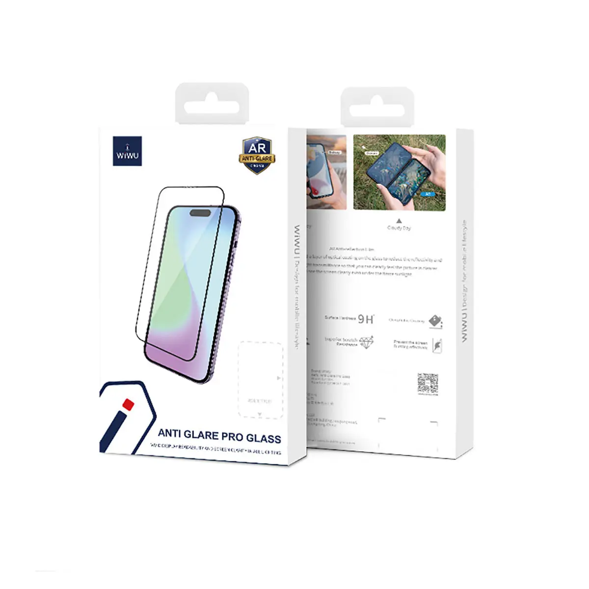 iPhone 14 Pro Max Mavi Işık Filtreli Temperli Cam Ekran Koruyucu - Wiwu CZ-003
