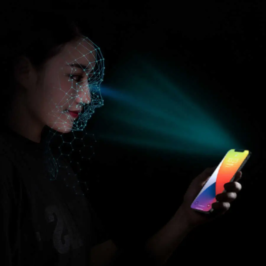 iPhone 14 Pro Max Gizlilik Filtreli Ekran Koruyucu - Wiwu iPrivacy HD