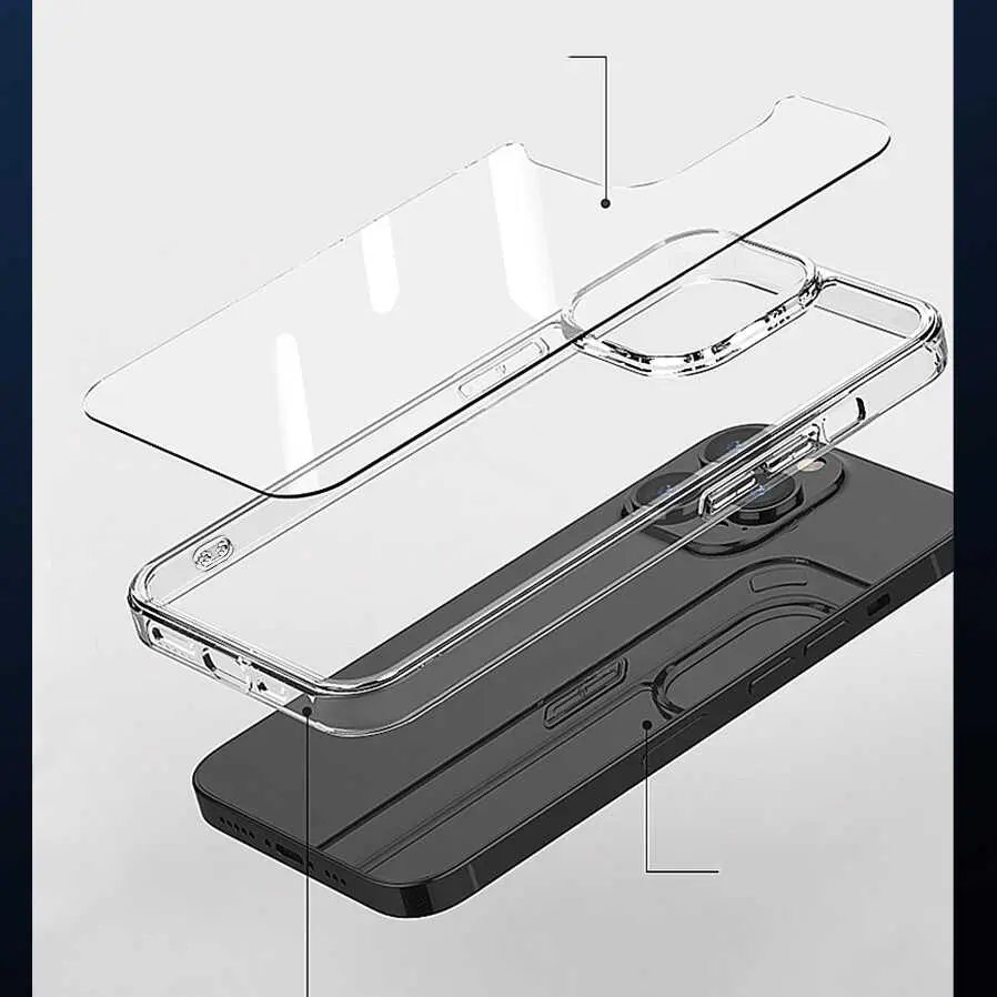 iPhone 14 Pro Max MagSafe Uyumlu Şeffaf Silikon Kılıf - Wiwu