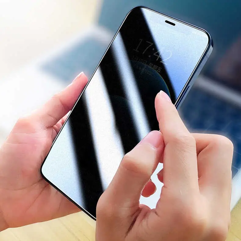 iPhone 14 Gizlilik Filtreli Temperli Cam Ekran Koruyucu - Zore Rika