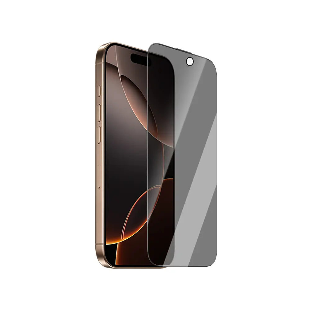 iPhone 15 Gizlilik Filtreli Temperli Cam Ekran Koruyucu - CaseWorld Crystal Shadow