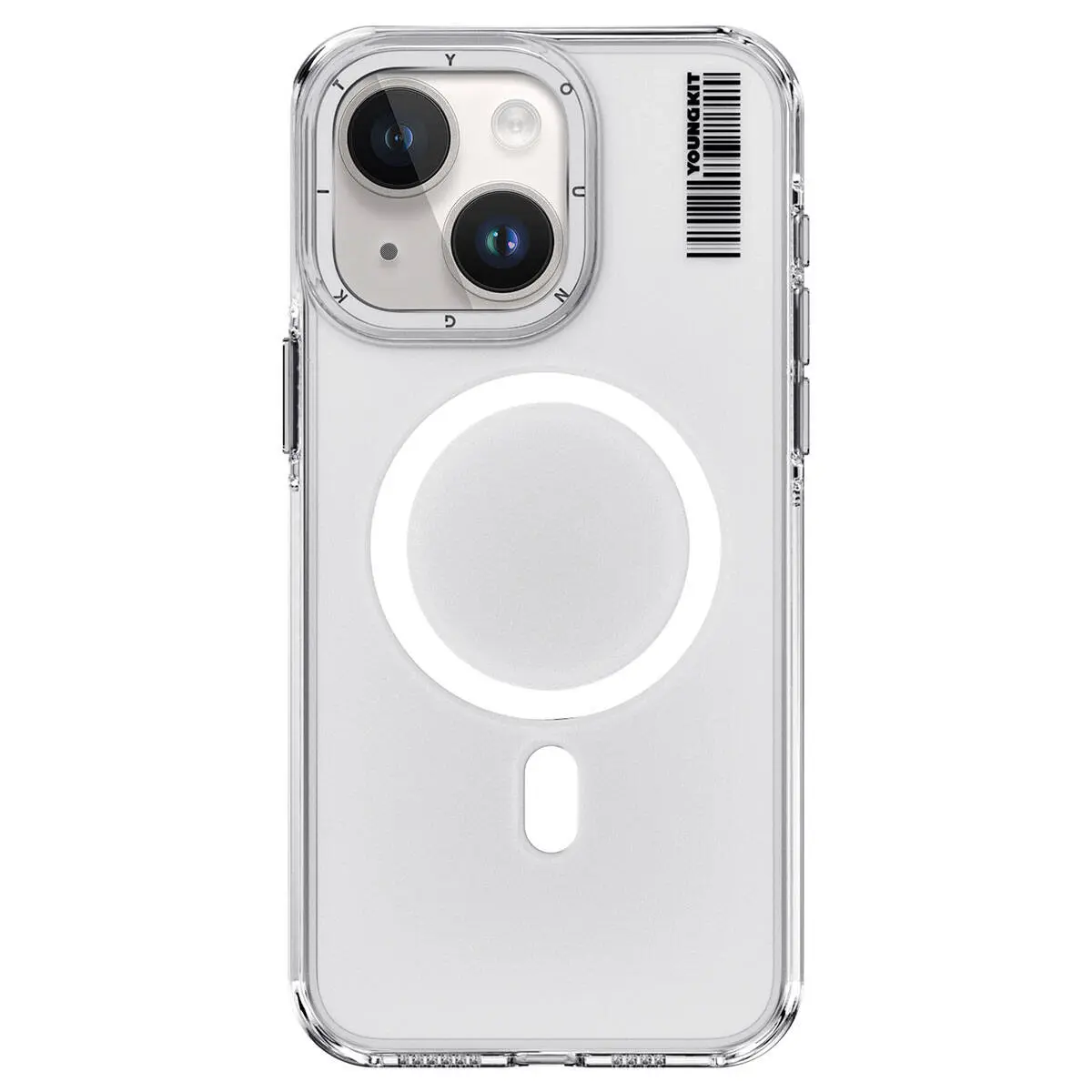 iPhone 15 MagSafe Uyumlu Şeffaf Kılıf - Youngkit Crystal Shield