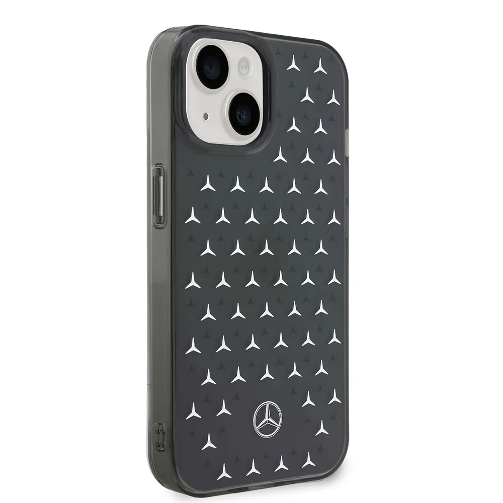 iPhone 15 Çift Katmanlı Yıldız Desenli Kılıf - Mercedes Benz