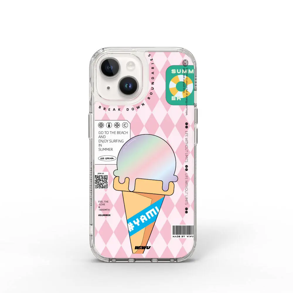 iPhone 15 Çift Katman Desenli Kılıf - Wiwu Summer Serisi