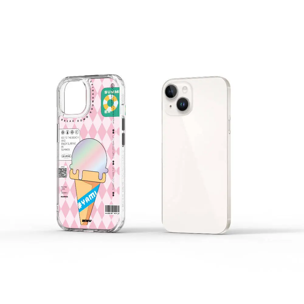 iPhone 15 Çift Katman Desenli Kılıf - Wiwu Summer Serisi