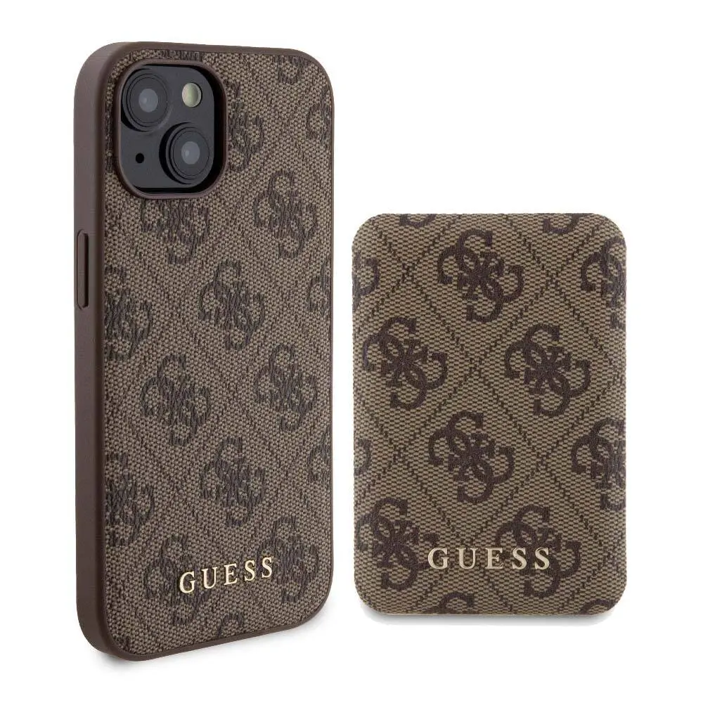 iPhone 15 MagSafe Uyumlu 4G Desenli Kılıf - Guess, Powerbank Hediyeli
