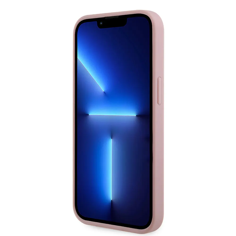 iPhone 15 Taşlı Arka Yüzey Üçgen Logolu Kılıf - Guess Lisanslı