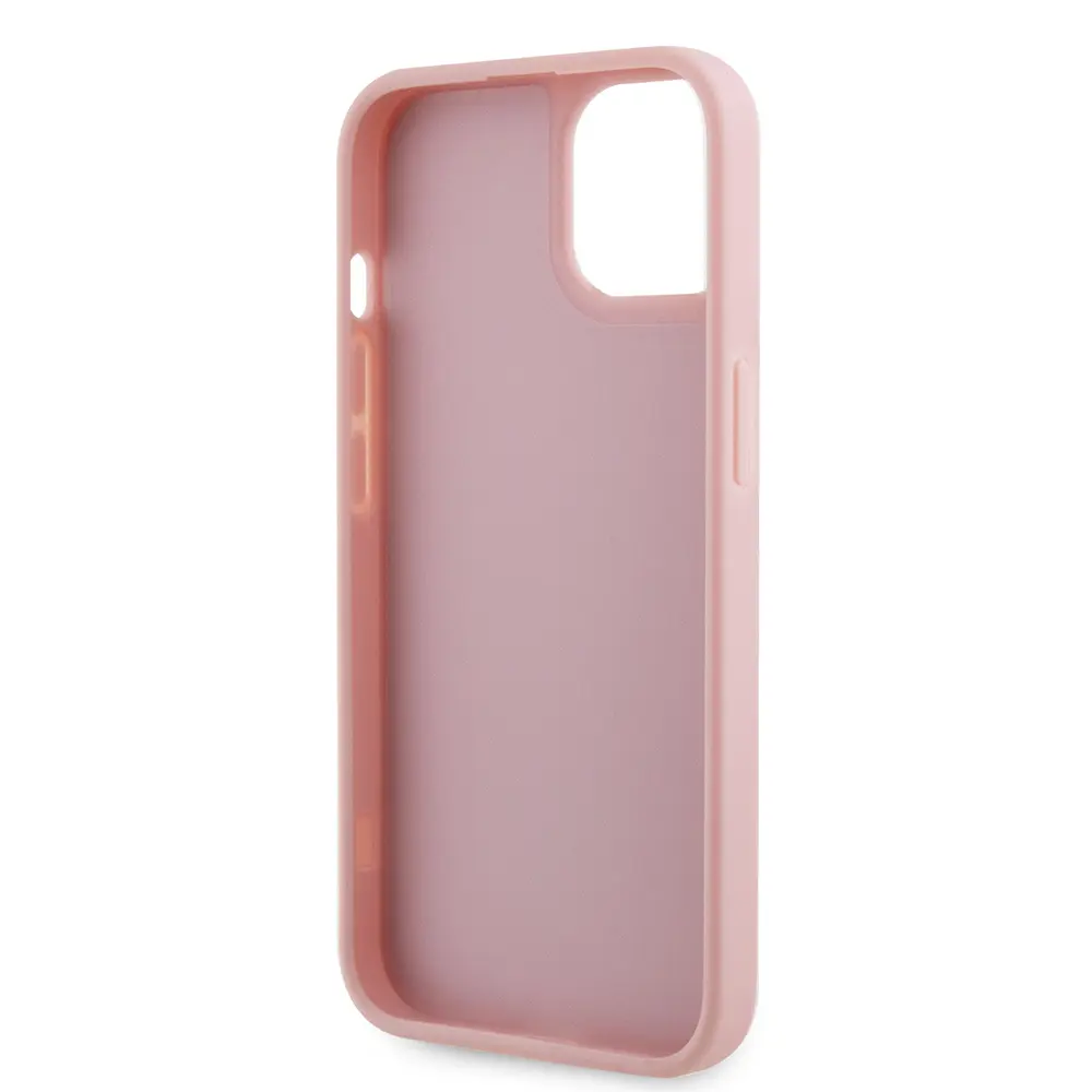 iPhone 15 Taşlı Arka Yüzey Üçgen Logolu Kılıf - Guess Lisanslı
