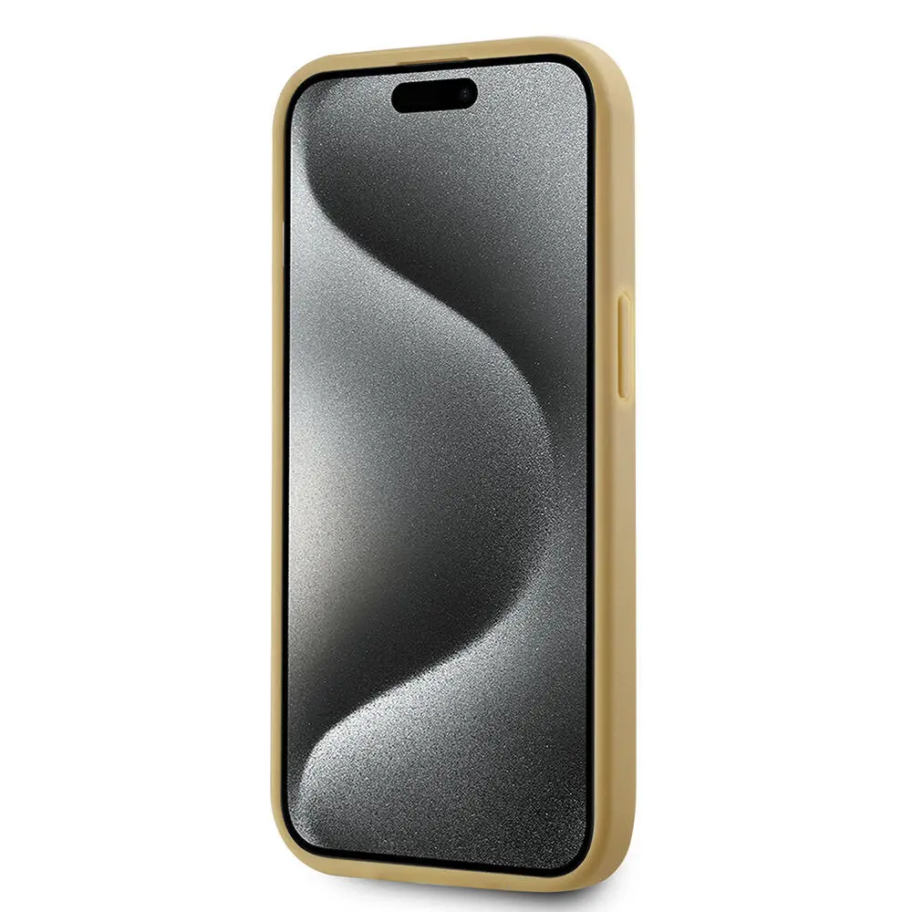 iPhone 15 Kılıf, 3D KL Yazılı Tüylü Arka Yüzey - Karl Lagerfeld