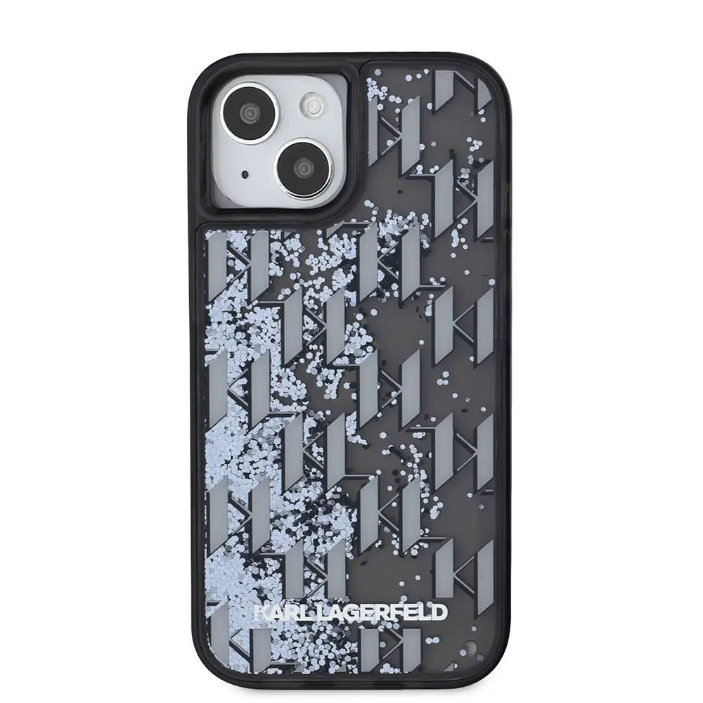 iPhone 15 Simli KL Yazılı Monogram Gradient Kılıf - Karl Lagerfeld