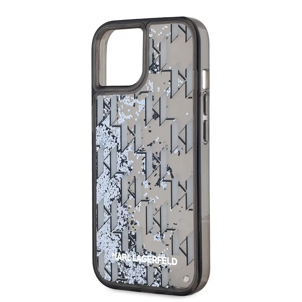 iPhone 15 Simli KL Yazılı Monogram Gradient Kılıf - Karl Lagerfeld