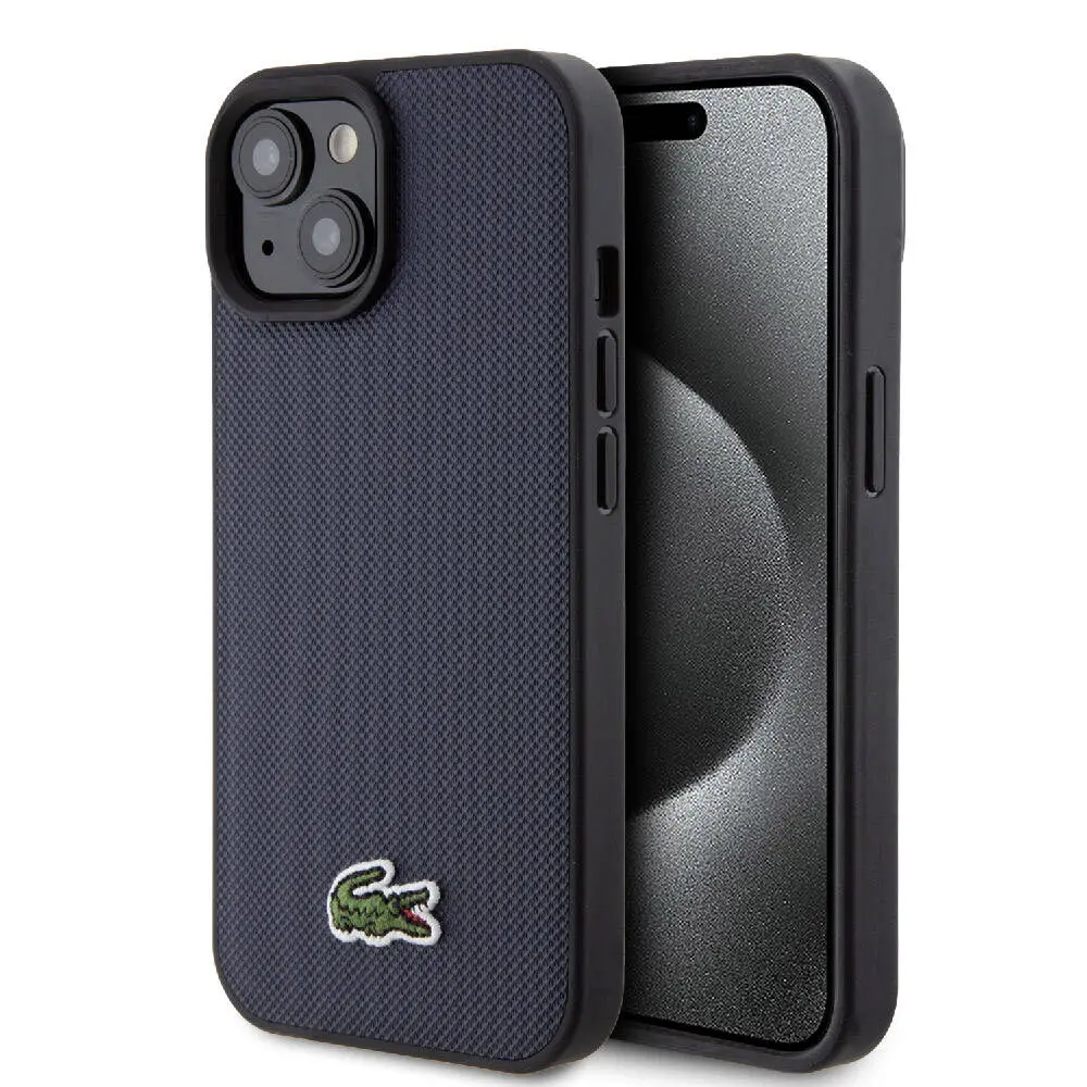 iPhone 15 PU Pike Desenli Lisanslı Kılıf - Lacoste