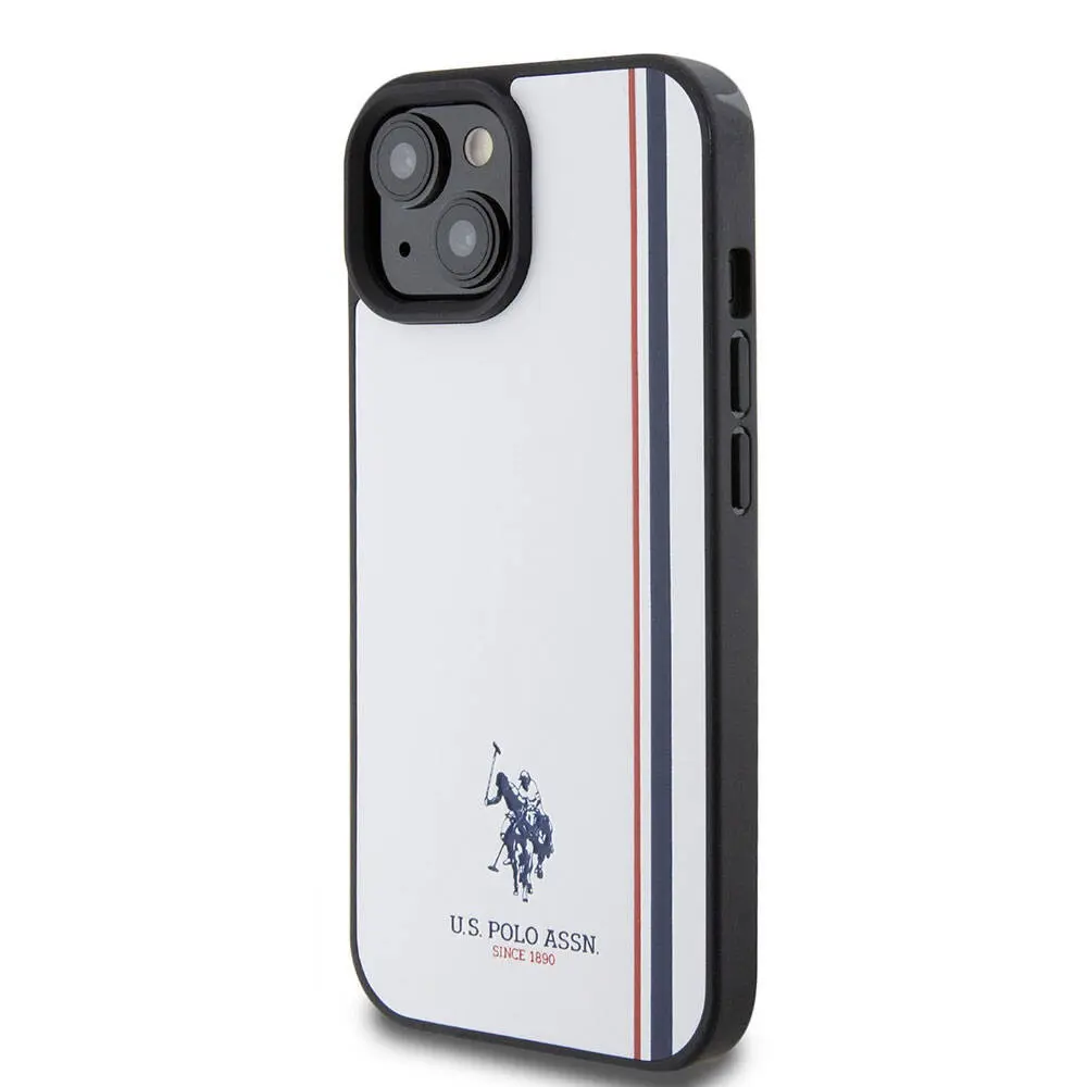 iPhone 15 Kılıf, Üç Renk Şerit Tasarımlı Lisanslı Kapak - U.S. Polo Assn.
