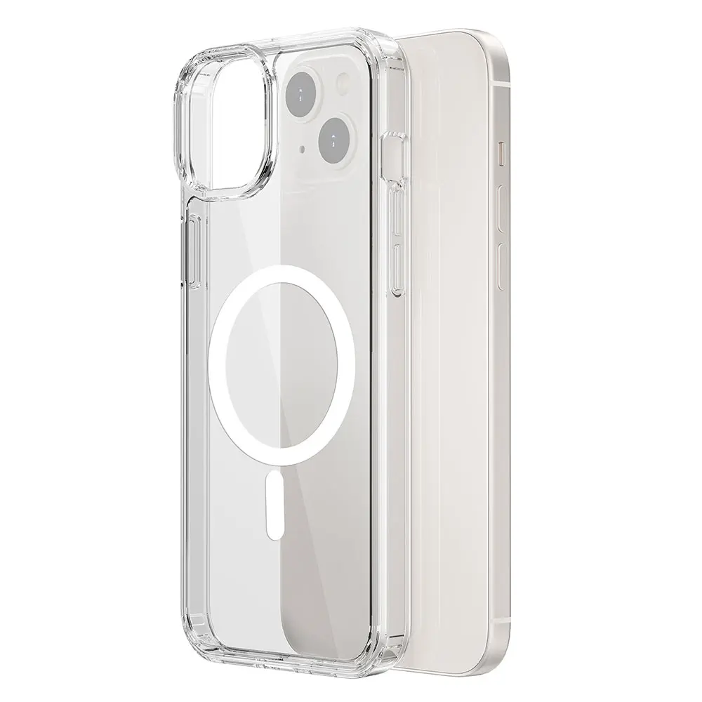 iPhone 15 Manyetik Şeffaf Sert PC Kılıf - Wiwu Magnetic Crystal