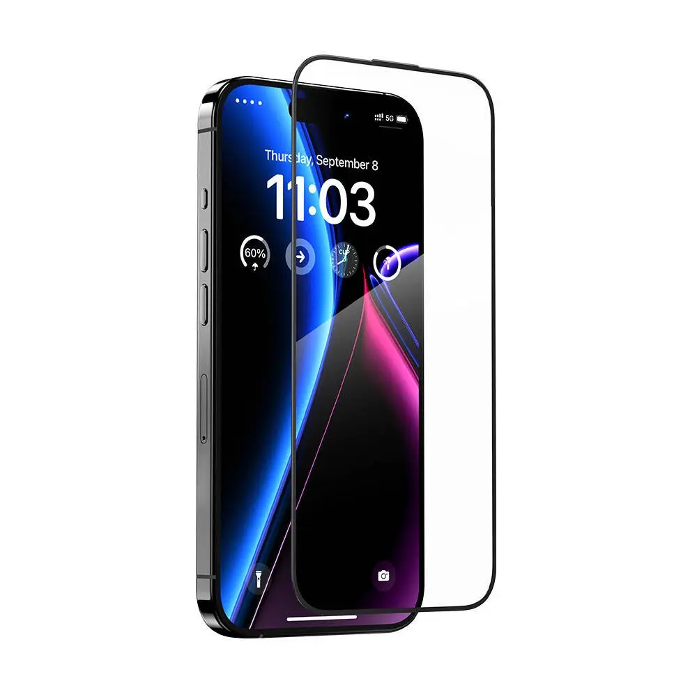 iPhone 15 Plus Temperli Cam Ekran Koruyucu, Uygulama Aparatlı - Benks V Pro Ultra Shield